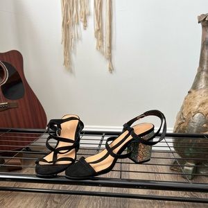 Bamboo brand glitter heel.